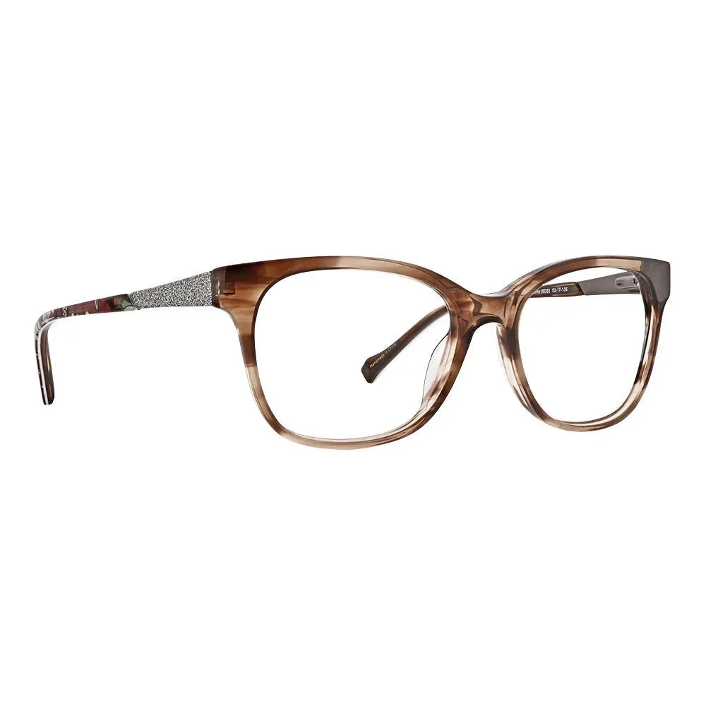 NWT Vera Bradley VB MYRA BORDEAUX BLOOMS 52mm New Eyeglasses
